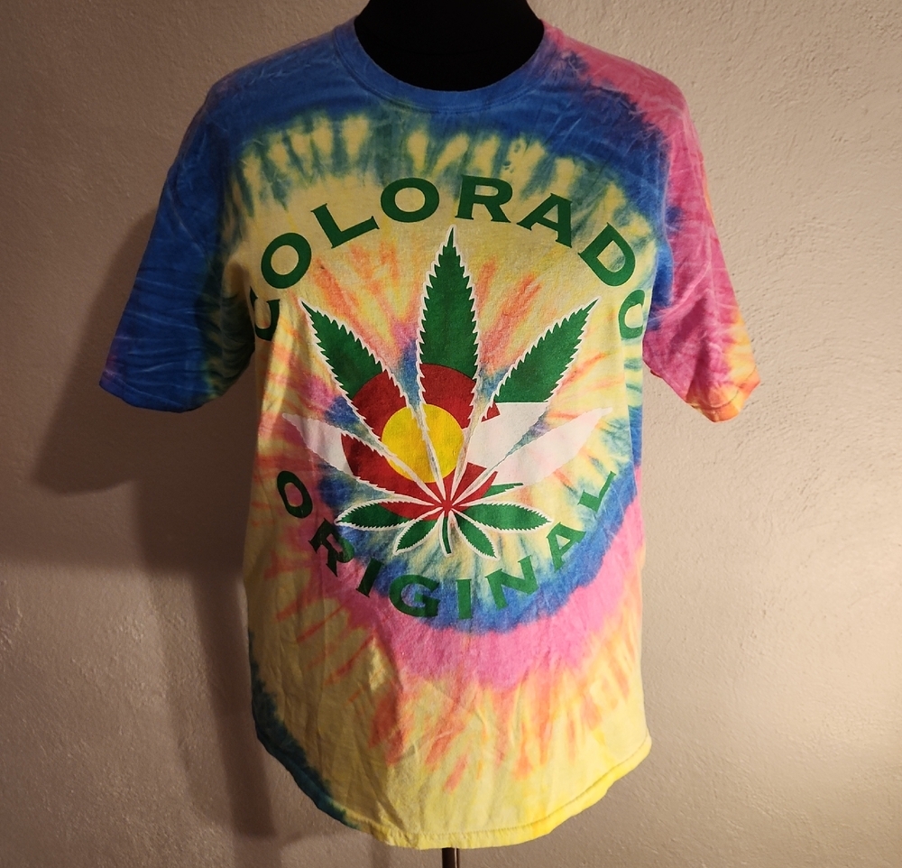 Unisex Colorado Tie Dye Graphic Short Sleeve Tee Multicolor